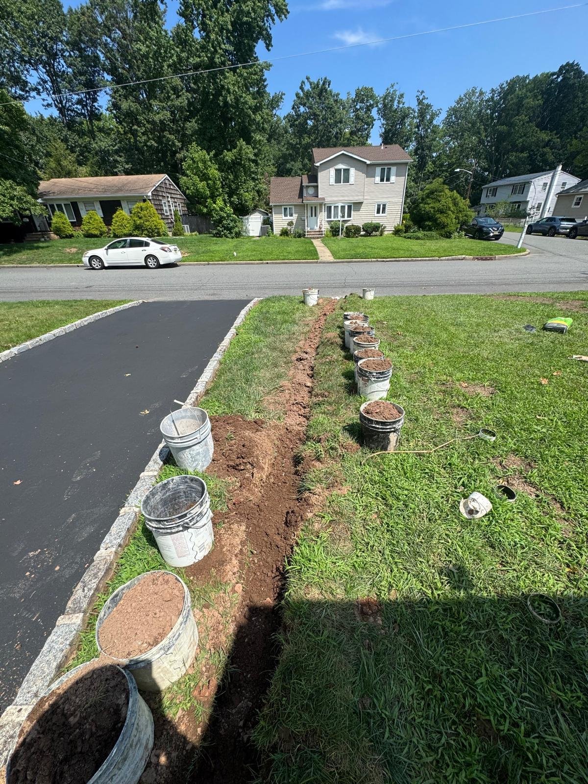 Downspout drainage work by Green Force Property Services